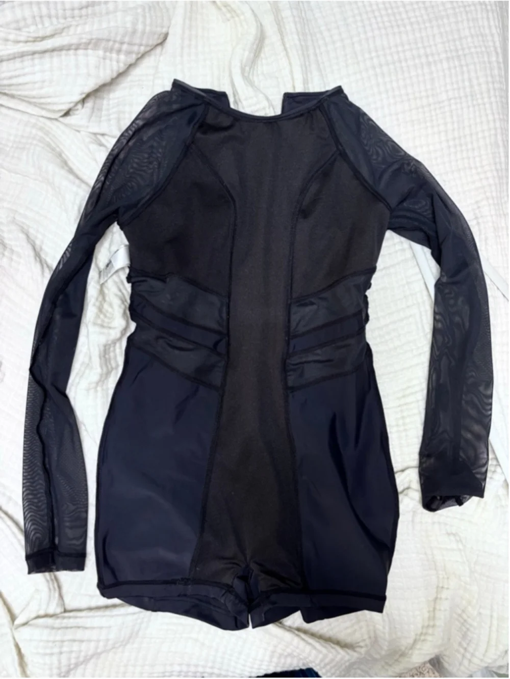 Girls Balera Dance Costume Black Sheer Sleeve size LC 14